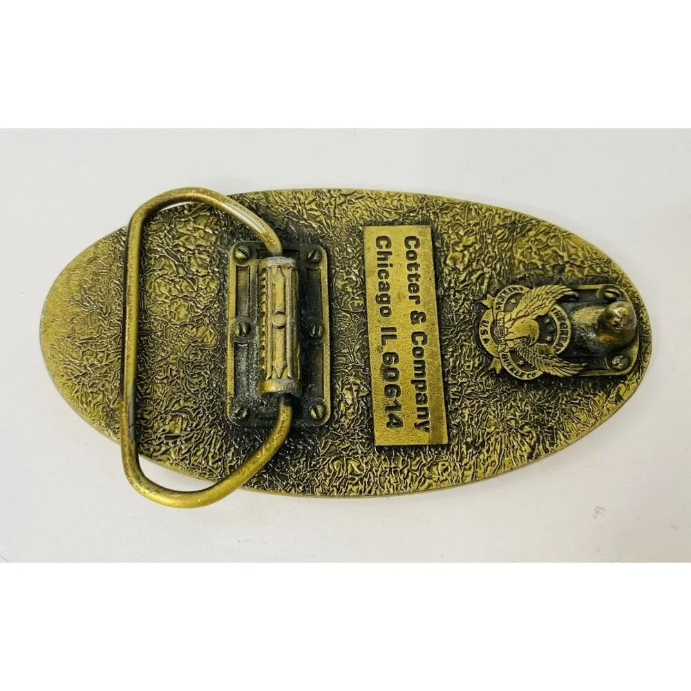 True‎ Value Hardware Store Logo Advertising Belt Buckle Brass Vintage